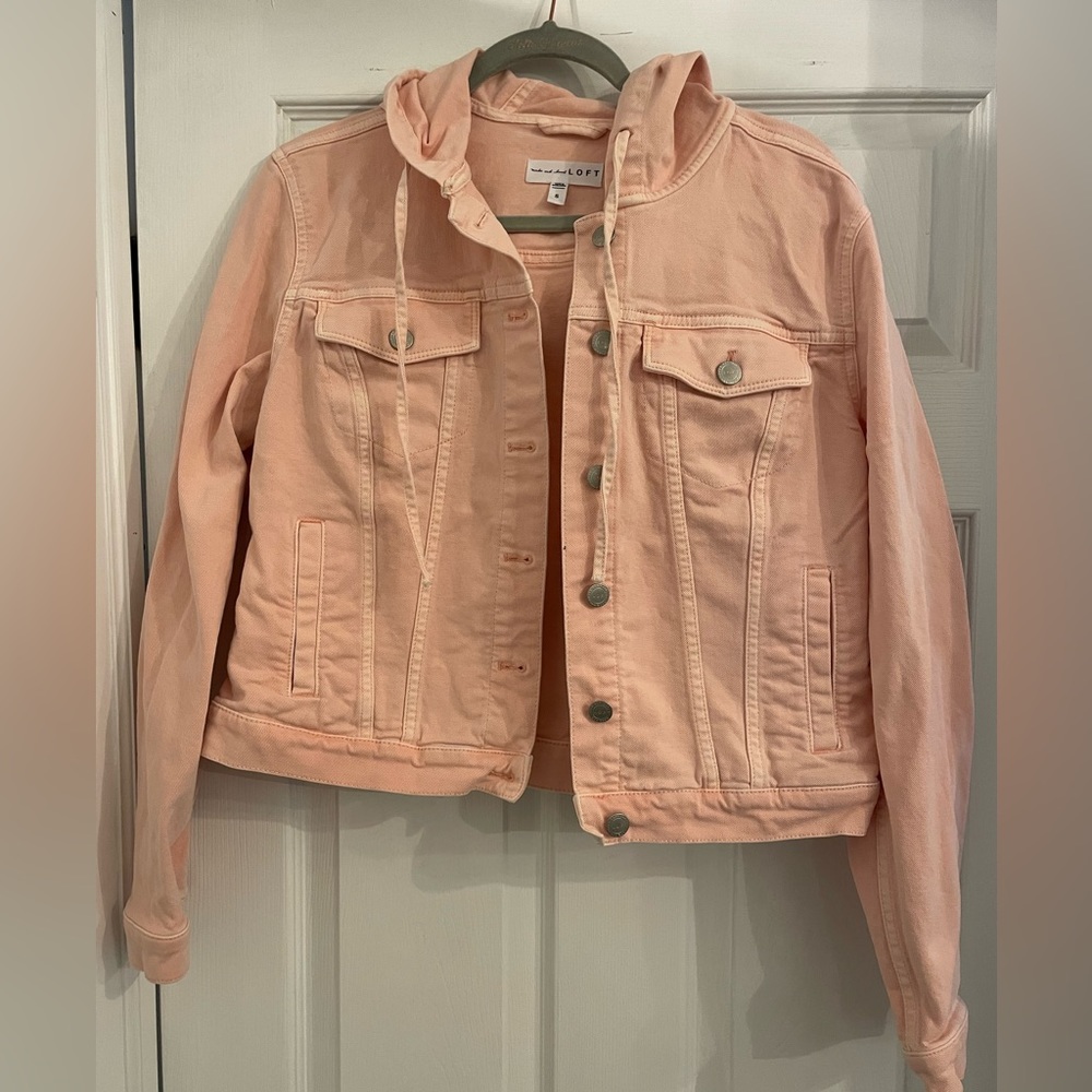 Pink Loft jean jacket.